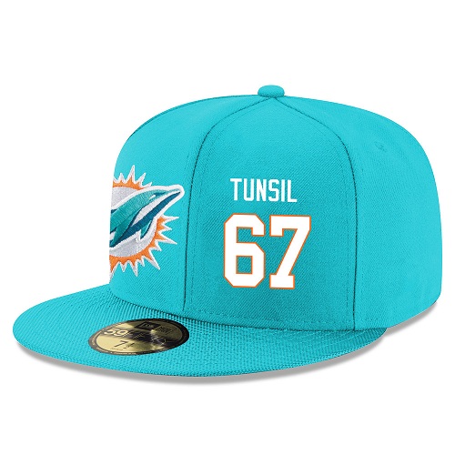 NFL Miami Dolphins #67 Laremy Tunsil Stitched Snapback Adjustable Player Hat - Aqua Green/White